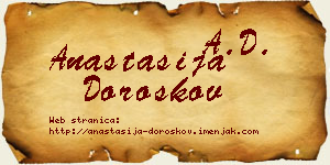 Anastasija Doroškov vizit kartica